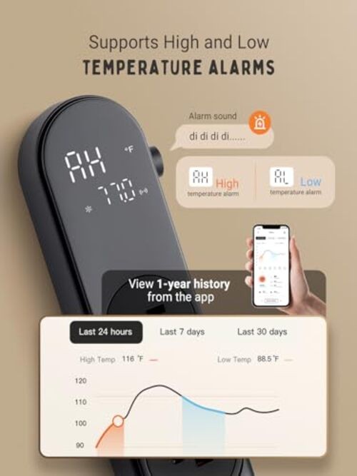 Bluetooth Digital Temperature Controller 1200W Heating Cooling 2-Stage Outlet