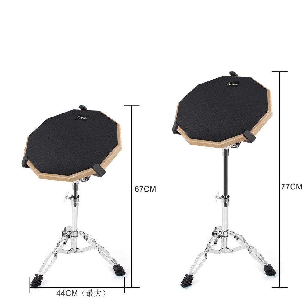 Horse Practice Drum Pad, 12 Inch Double Sided Exercise Drumming Pads Kit Set,...
