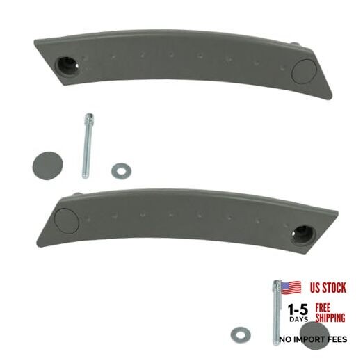 Front Driver and Passenger Side Interior Door Pull Handle 2 Piece Set Gray