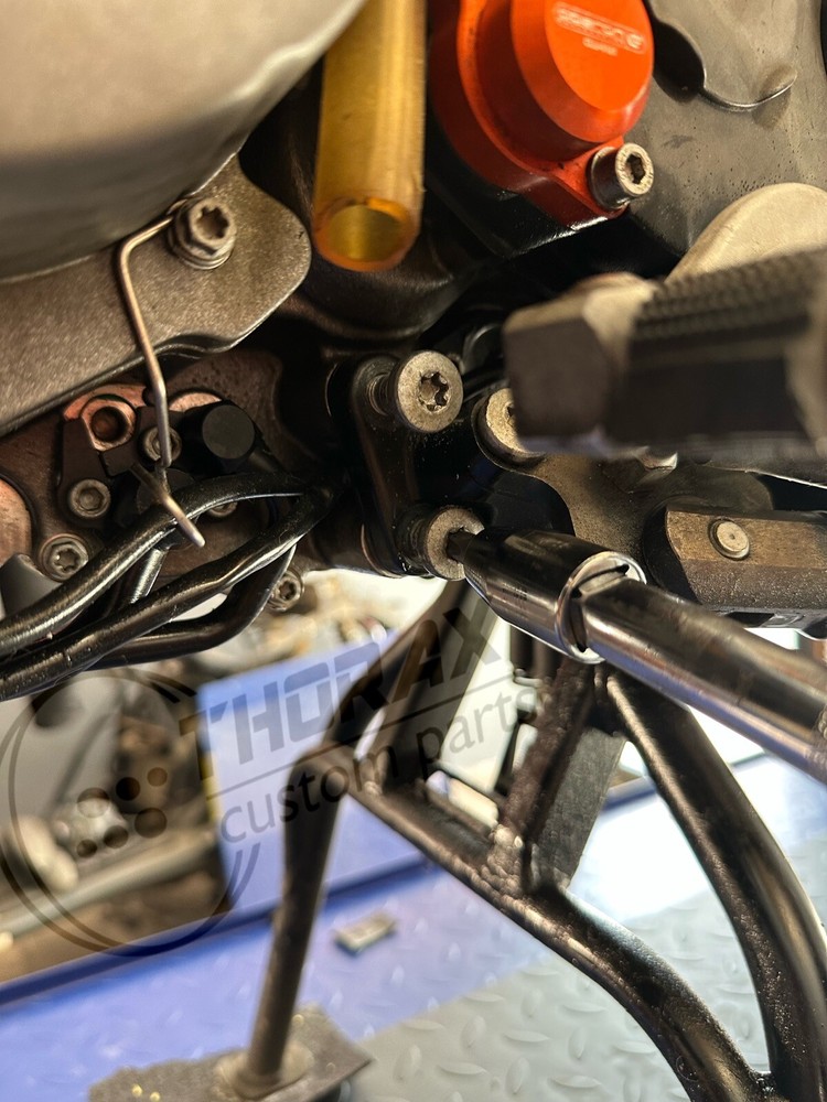 Thorax Side Stand Relocation Bracket for KTM 950/990 Adventure.