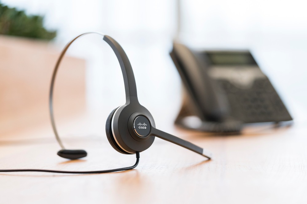 Cisco Headset 531 Wired Single Quick Disconnect Coiled RJ Cable