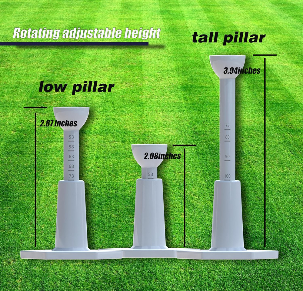 Adjustable Unbreakable Golf Tee，Rubber Golf Tees for Mats，Driving Range Tee，Flig