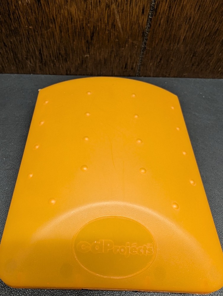 Vintage 90s CDProjects Hard Shell CD DVD Disc Case Orange - 6 Sleeves Discs