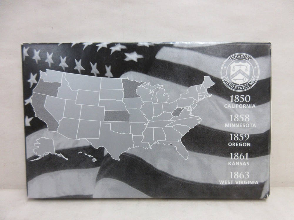 EMPTY PACKAGING Box Lenses & COA for 2005 US 50 State Quarters Silver Proof Set