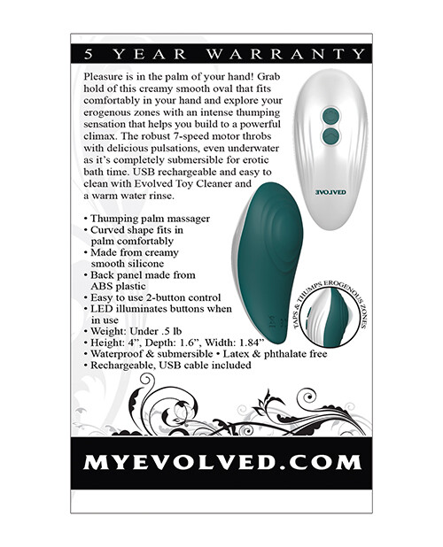 EVOLVED PALM PLEASURE MASSAGER THUMPING PLEASURE RECHARGEABLE WATERPROOF VIBE