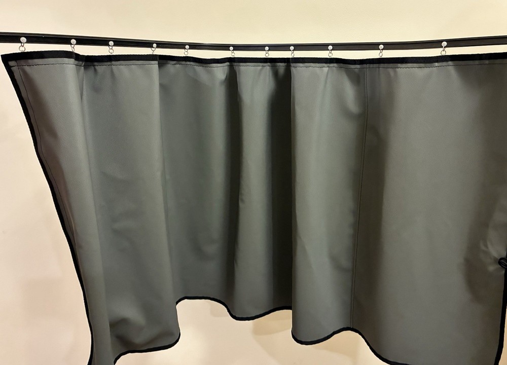 Freightliner Classic FLD Windshield Curtains. New. Grey