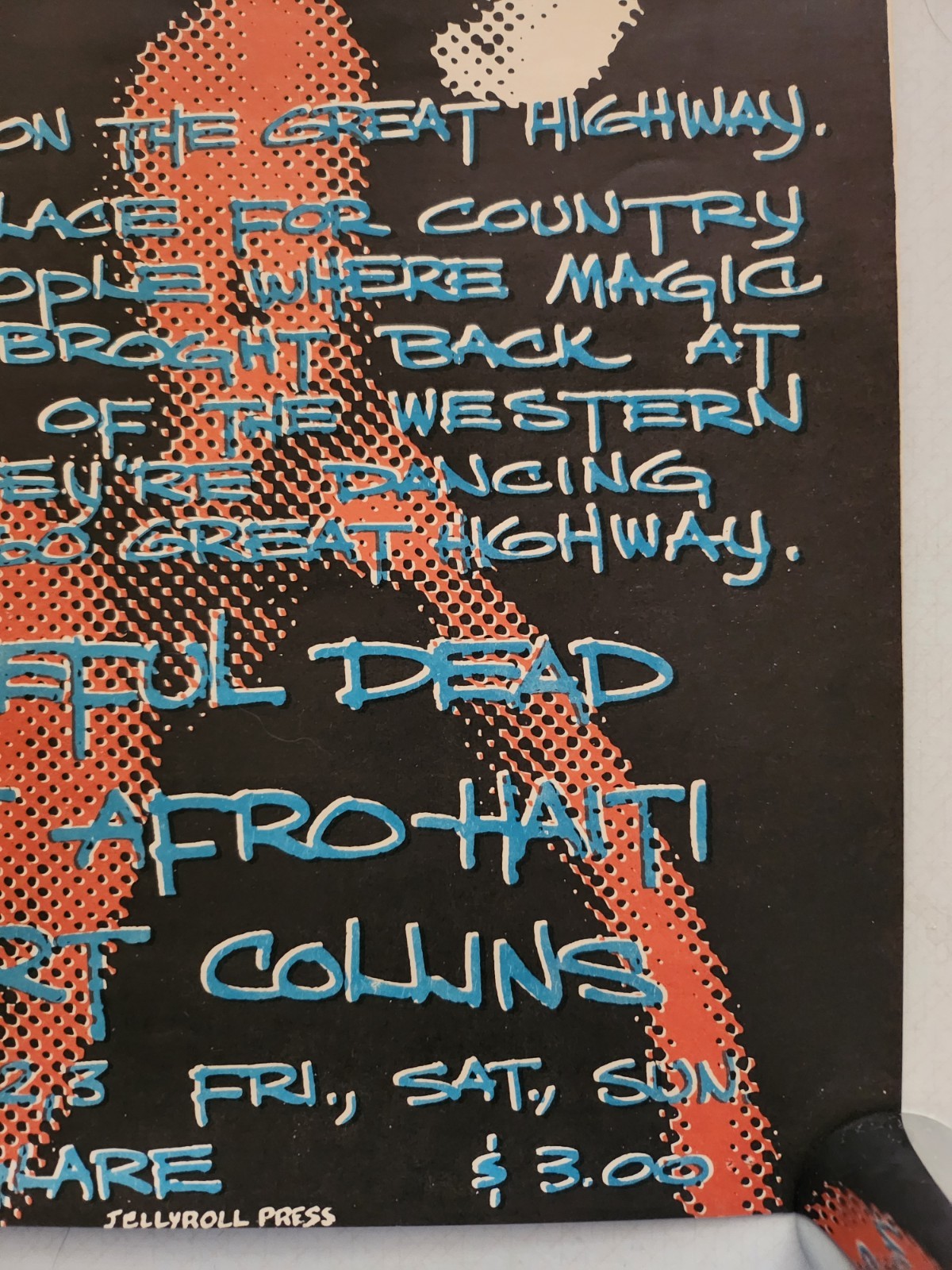 Original Grateful Dead Concert Poster For Family Dog on the Great Highway