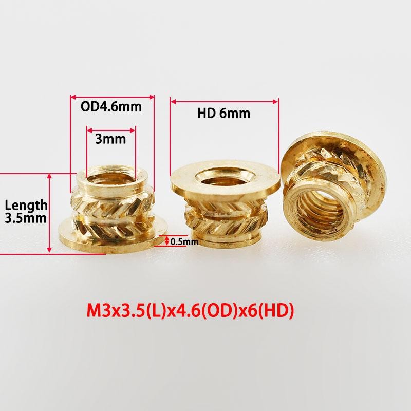 NEW Copper Threaded Insert Nuts M2–M8 Knurled Heat Set for 3D Print & Notebook