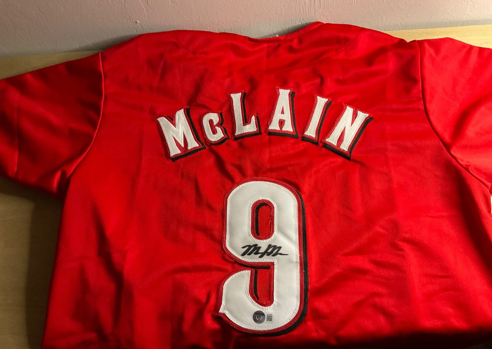Matt McLain Signed Custom Reds Jersey BAS COA Auto