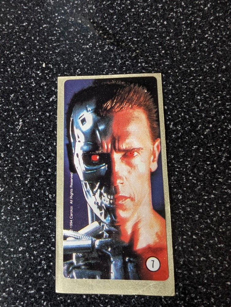 Terminator 2 1994 Turkey Sticker  Bubble gum inserts Rare