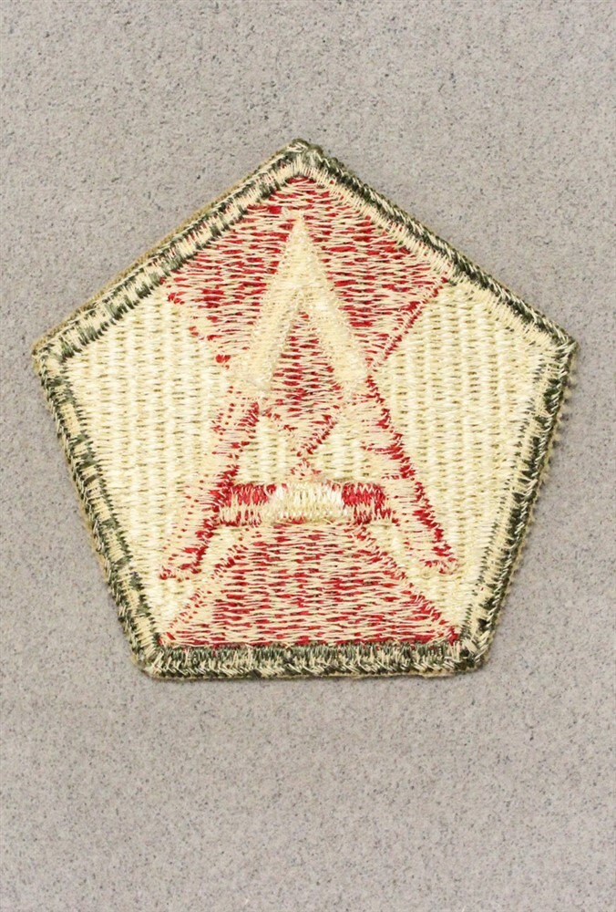 Army patch 6796: 15th Army with OD border - WWII original