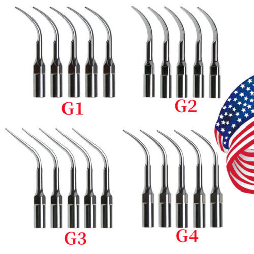 5X Puntas escalador ultrasónico dental Fit EMS Cavitron WOODPECKER pieza de mano