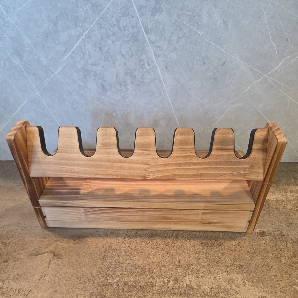 Pistol Rack Solid Wood Handgun Gun Rack Holder Organizer Stack on Gun Cabinet