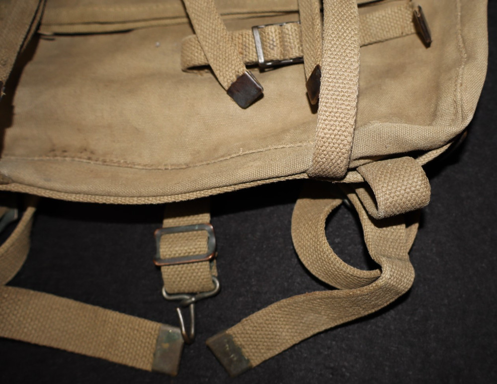 WWII USMC Marine Corps M1941 Haversack Pack Upper Half Named John KRUPICZEWICZ