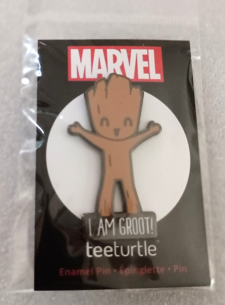 Marvel GOTG I AM Groot TeeTurtle Pin New NOS 2022 MIP