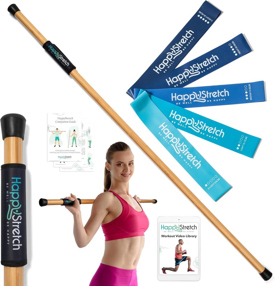 Yoga Stick Stretching, Flexibility And Strength I Bamboo Mobility Stretching 5ft