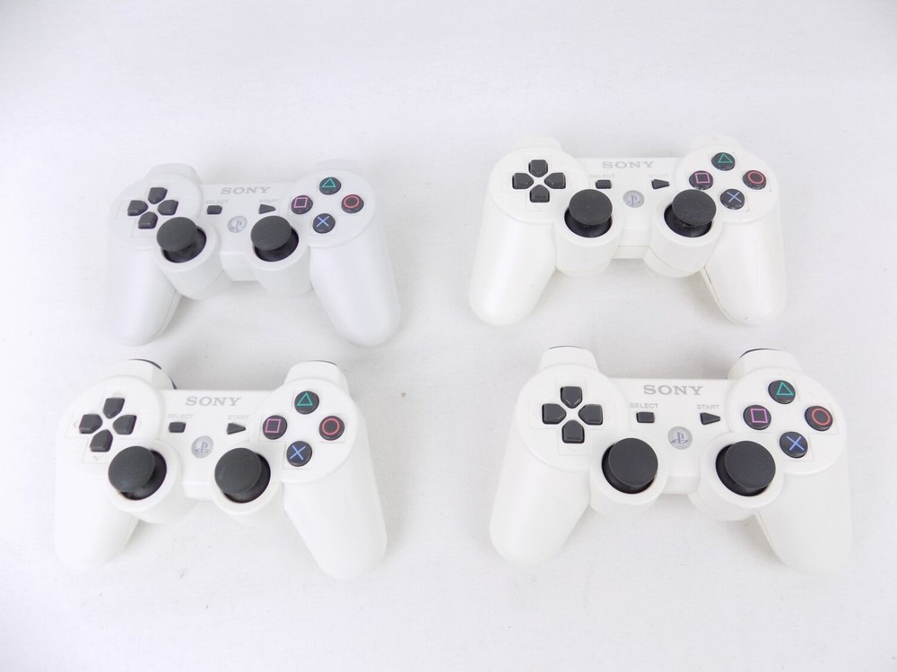 Genuine Official Playstation 3 Ps3 Controller White Rare Tested 100% Works