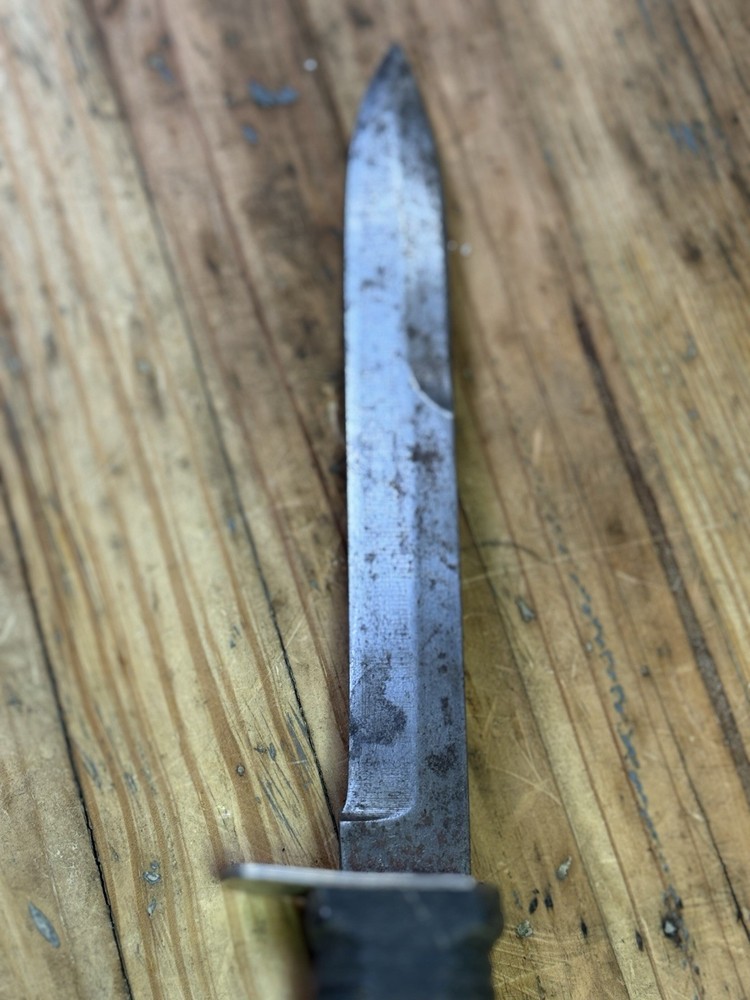 Vintage WW2 Era Leather Strap Handle Fighting Knife