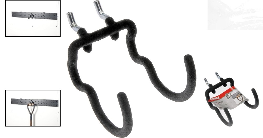 Versatile Double Hook for 1/4" Pegboard - Ideal for Garage Storage Solutions