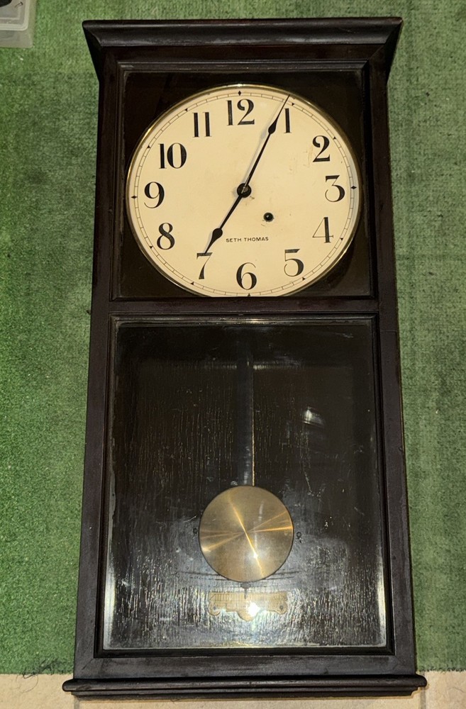 Antique Seth Thomas Regulator Wall Clock