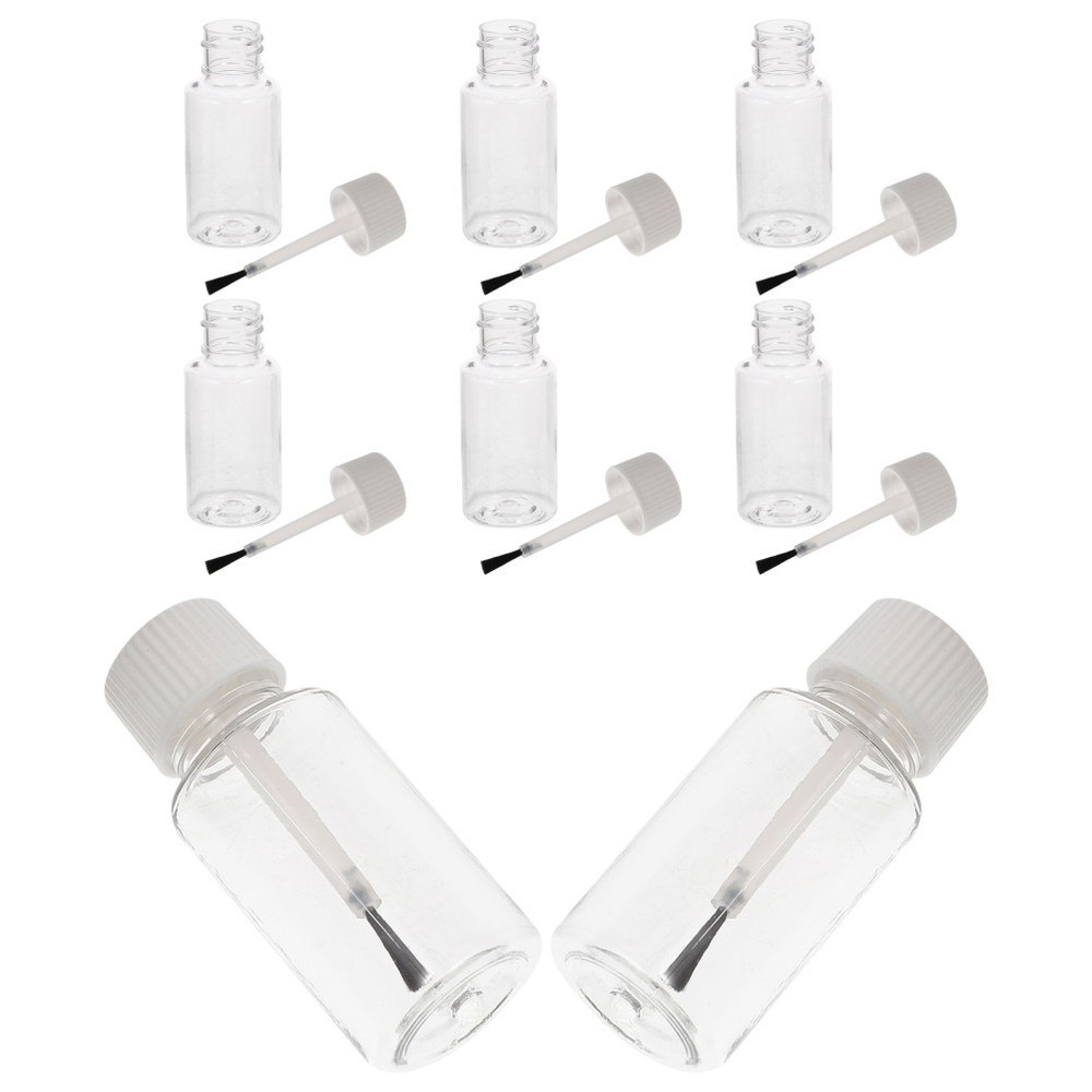 8 Pcs Empty Nail Polish Bottles with Brush Containers Varnish Small
