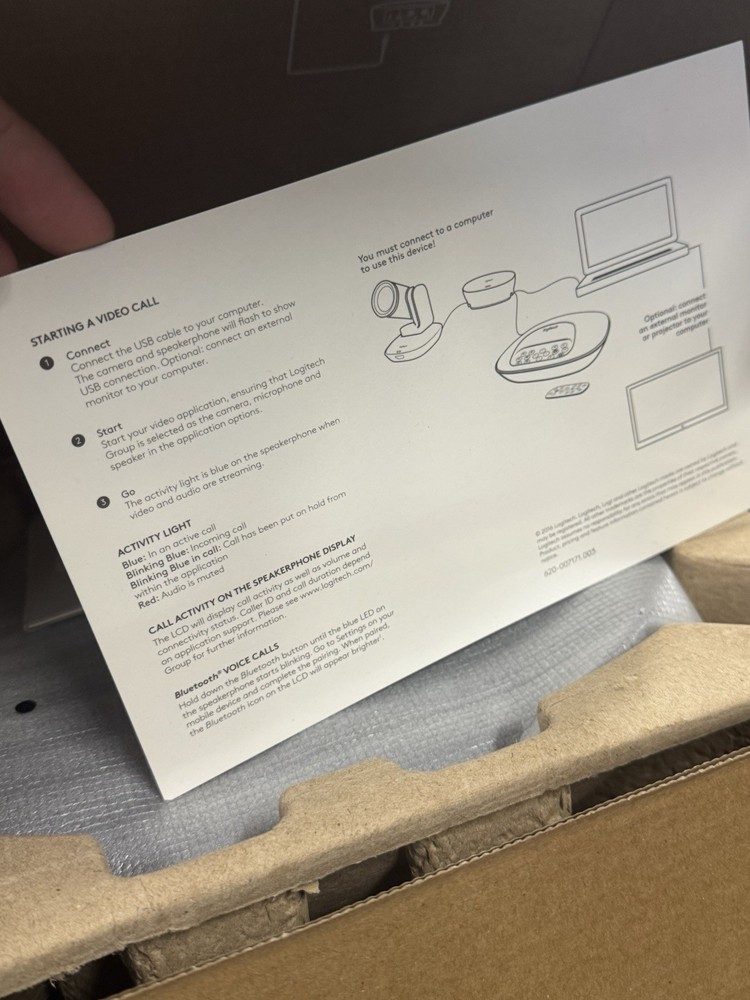 Logitech Group CC3500e Conference Camera, USB hub, USB cable , Remote,camera Mou