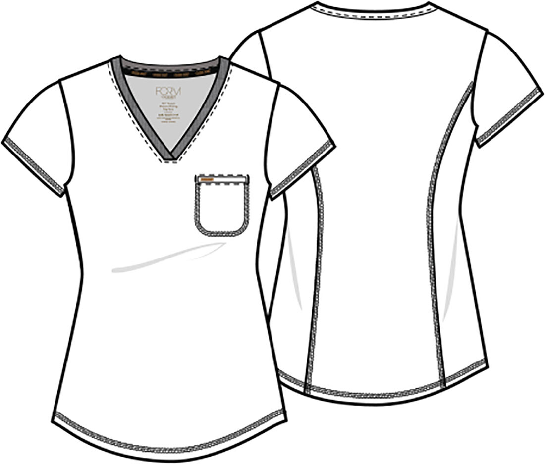 Dusty Mauve Cherokee Scrubs Form Tuckable V Neck Top CK819 DTMA