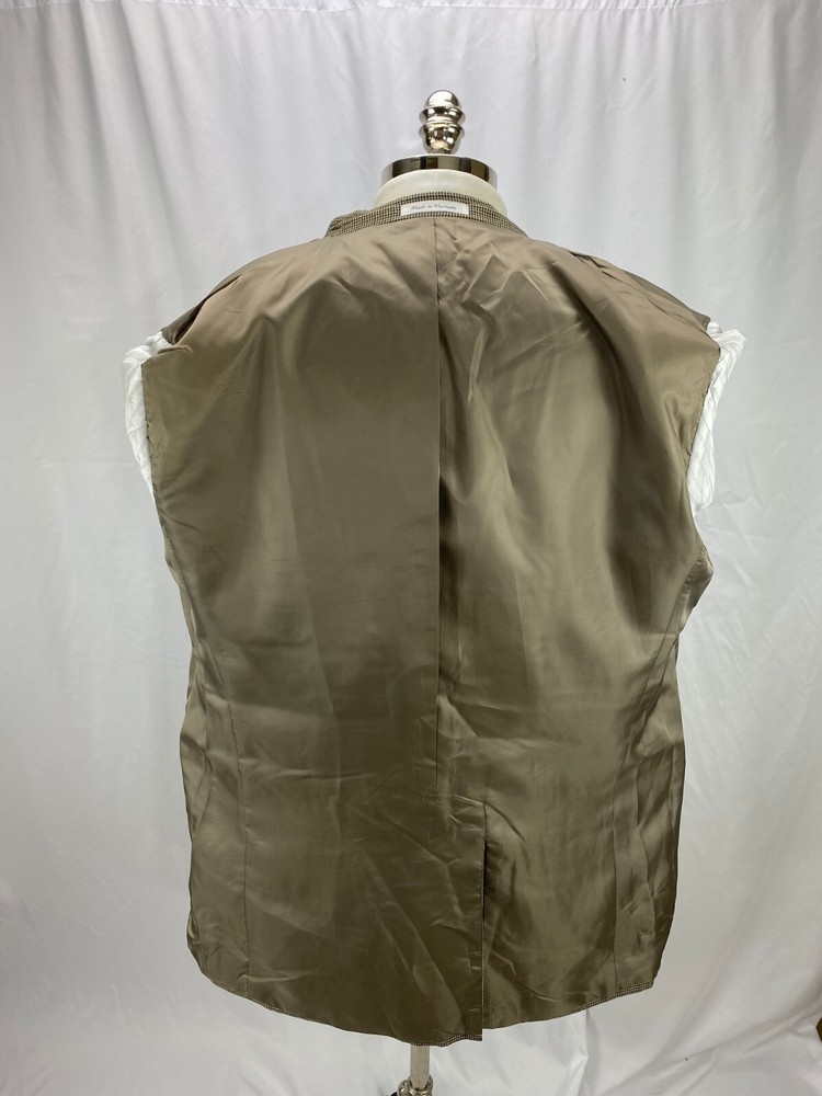 Chaps Men's Beige Houndstooth Blazer Jacket 44L