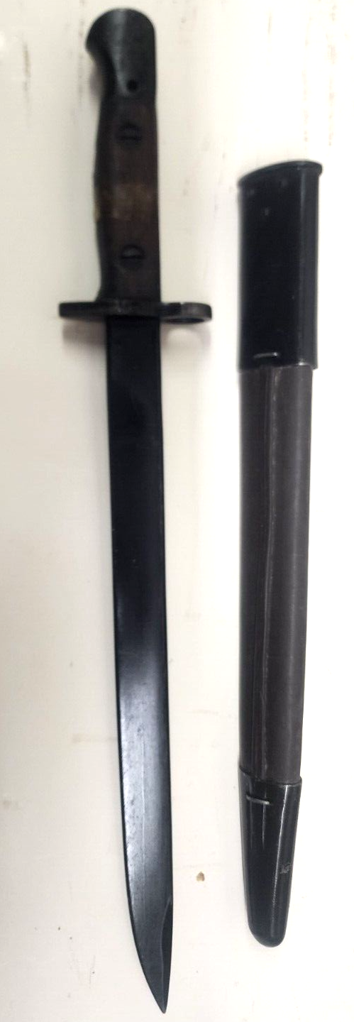 Vintage Original ENFIELD SMLE MKIII SWORD 12" Blade BAYONET with Scabbard #2