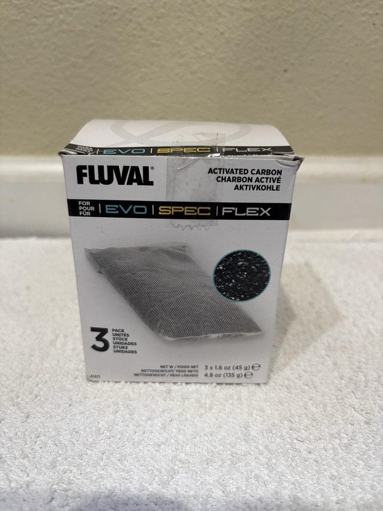 (3-Pk) Fluval Spec/Evo/Flex Activated Carbon Replacement Aquarium Filter Media