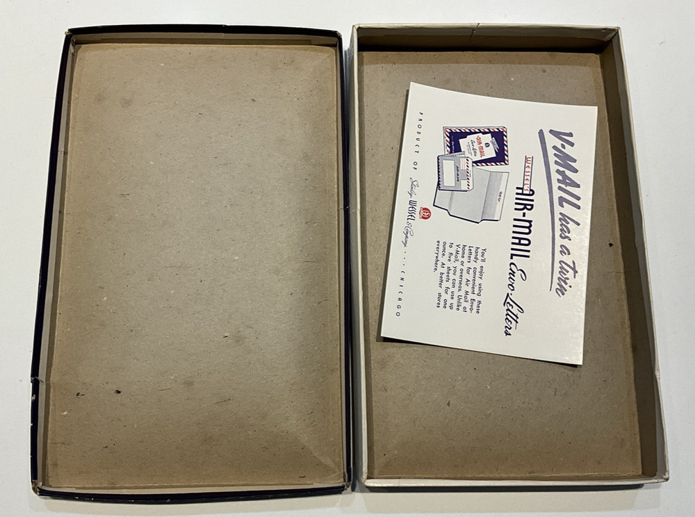 Original WWII V-MAIL Soldier FOLDING MAILING LETTER ENVELOPES EMPTY BOX