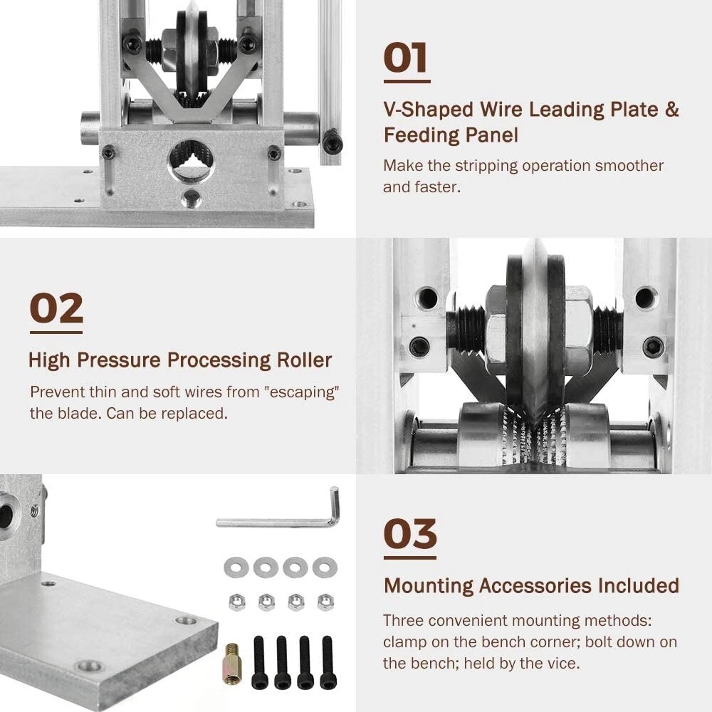Manual Cable Wire Stripping Machine Scrap Copper Cable Peeling Recycle Tool