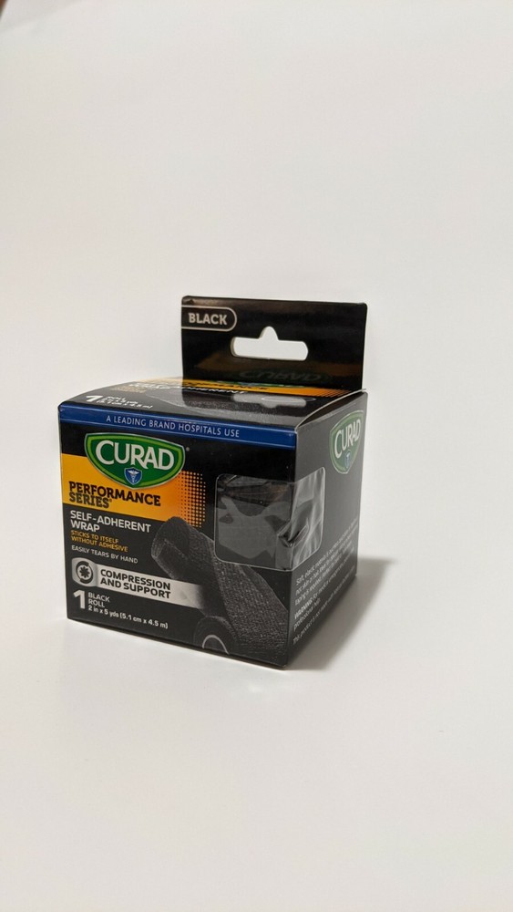 CURAD Performance Series Self Adherent Wrap Black 2"x5 yds. 3 pack