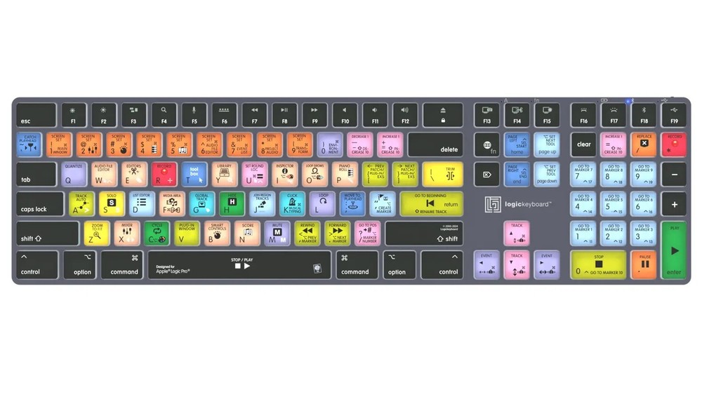 Logickeyboard, Titan Wirelesss Backlit Keyboard Designed for Logic Pro X - Mac