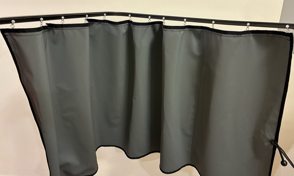 Freightliner Classic FLD Windshield Curtains. New. Grey