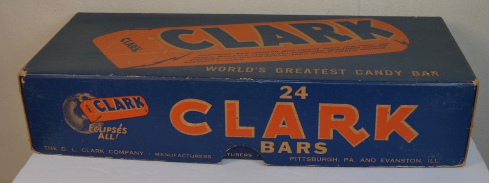 Vintage Clark Bar Candy Box - 24 Count . Complete - Very Nice