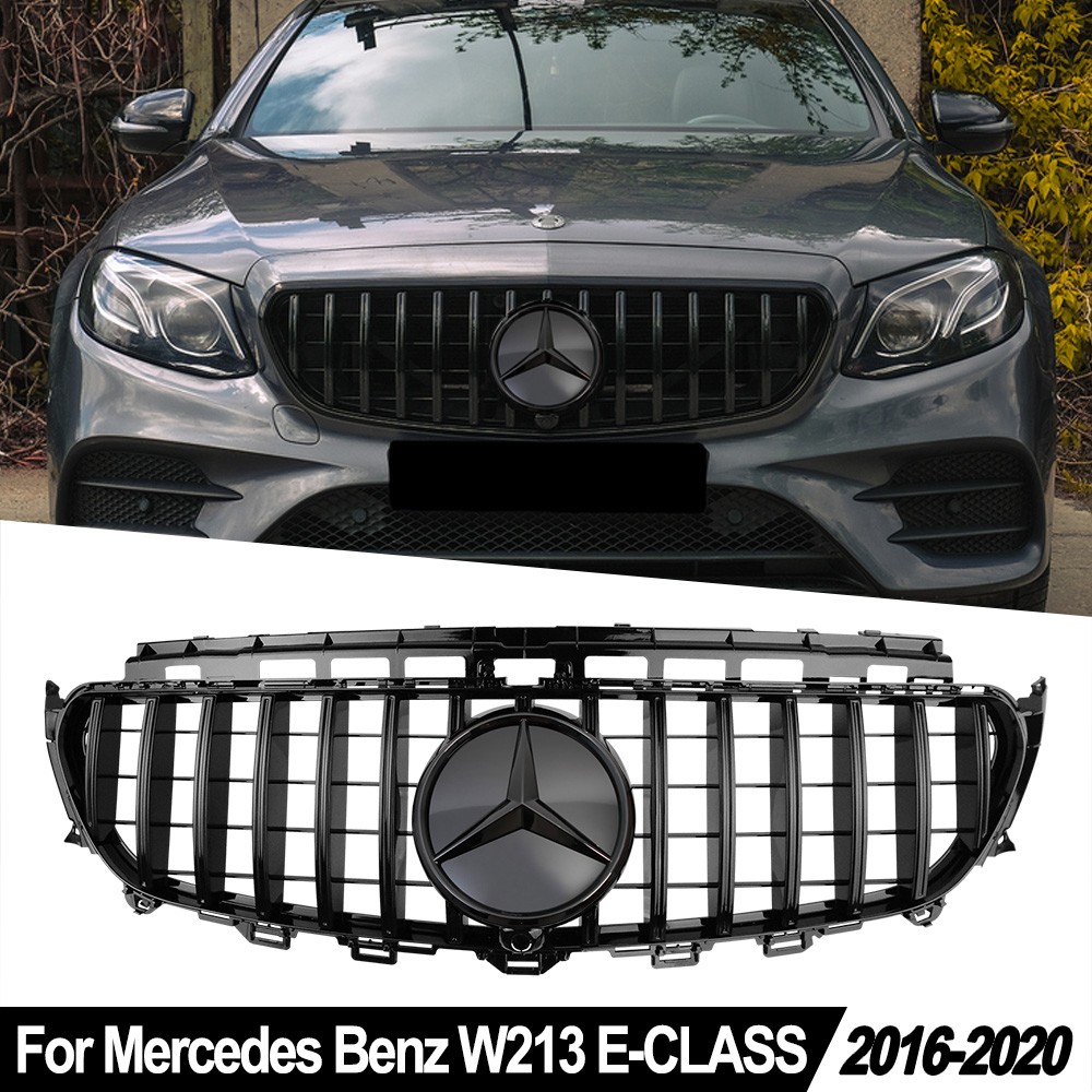 Front Grille W/Emblem For Mercedes Benz W213 E-CLASS E300 E350 E43 AMG 2016-20