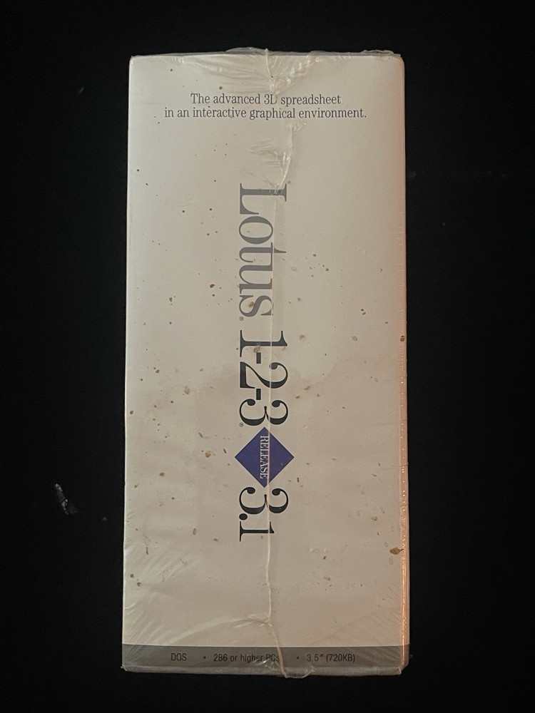 Lotus 1-2-3 Release 3.1 Software Package Spreadsheet 3.5 DOS PC SEALED