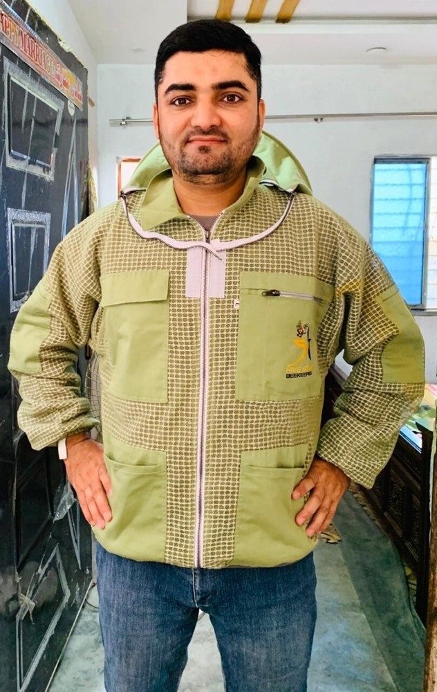 Beekeeper Ultra Ventilated 3 layer Mesh Beekeeping Jacket Bee Round Hat Veil -XL