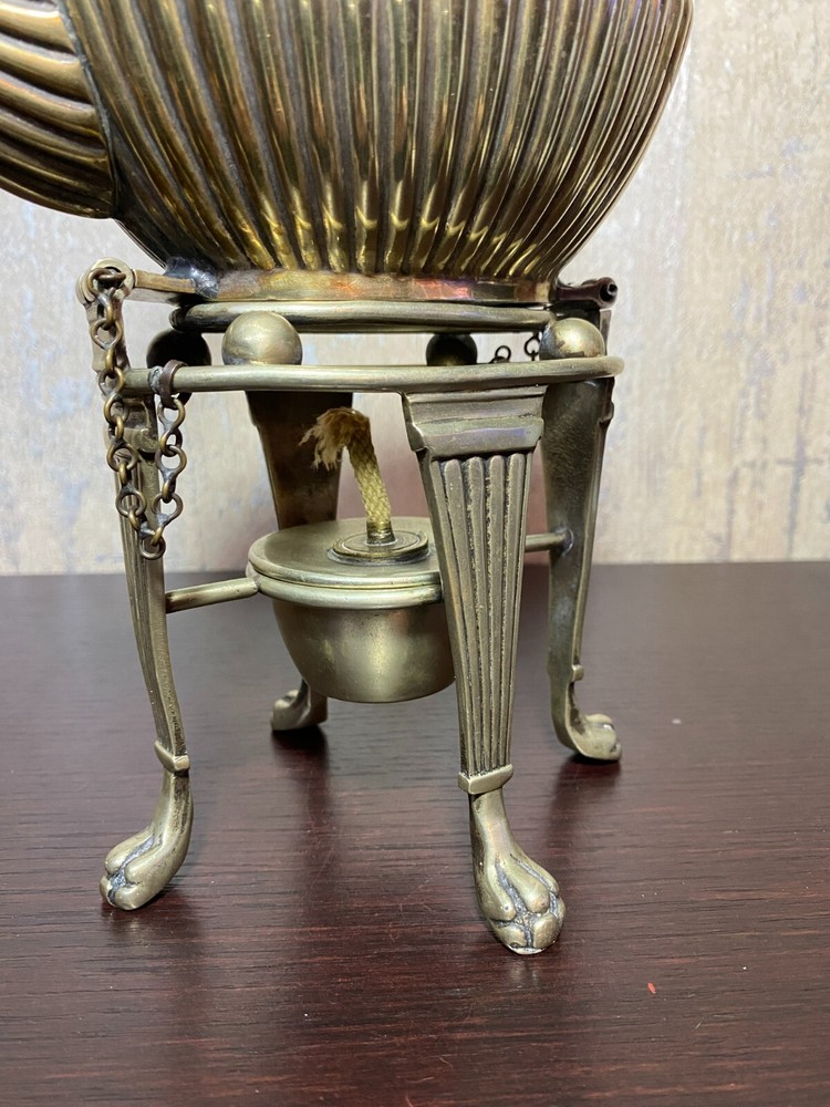 Silverplated Tea Pot on Original Burner
