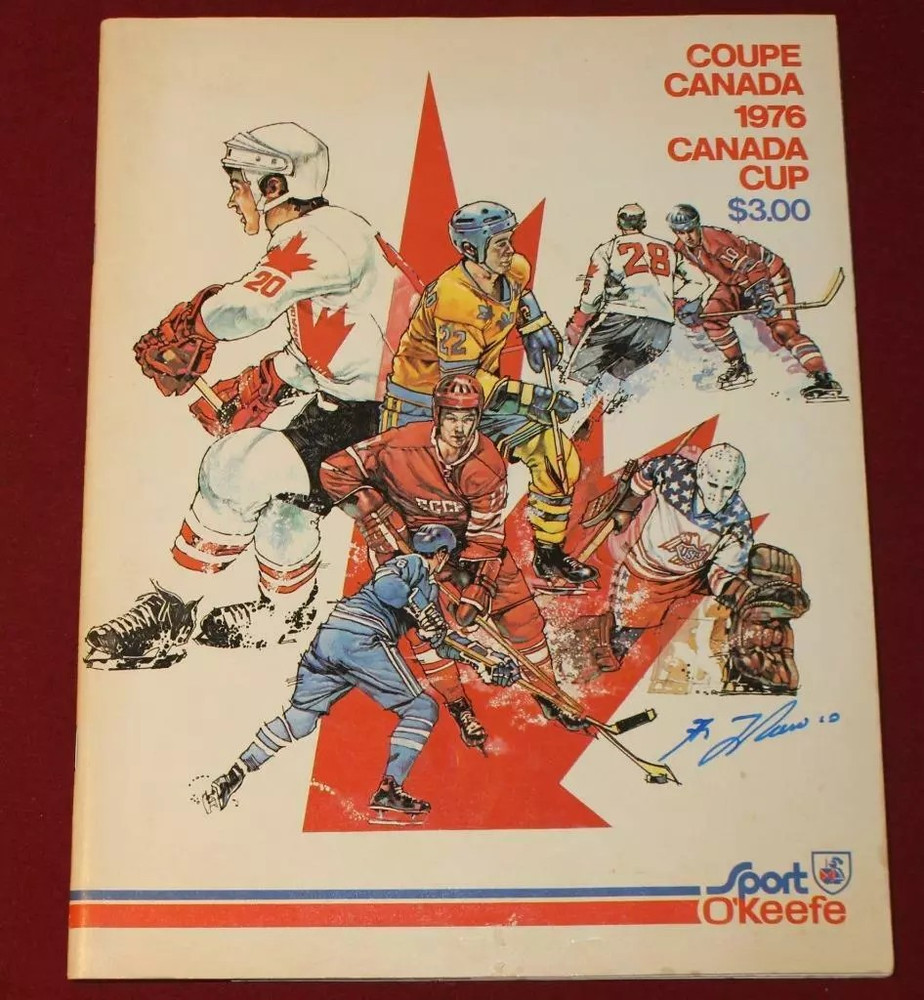 1976 Canada Cup Programs Signed Bobby Hull Guy Lafleur 2 Variations Ticket Stubs