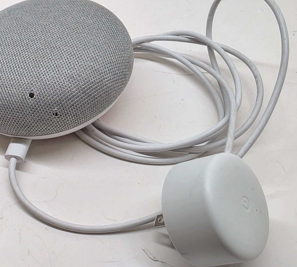 Google Home Mini HOA Smart Assistant Speaker Set Gray Top Orange Bottom