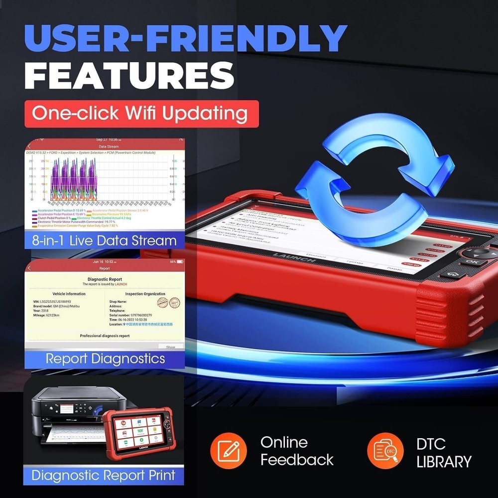 LAUNCH CRP919X OBD2 Scanner Bidirectional Car Diagnostic Tool ABS TPMS IMMO DPF*