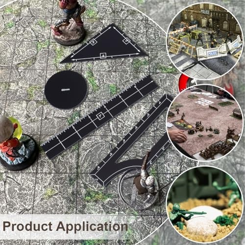 17Pcs Black Objective Point Markers, Acrylic Objective Makers Ruler Set War