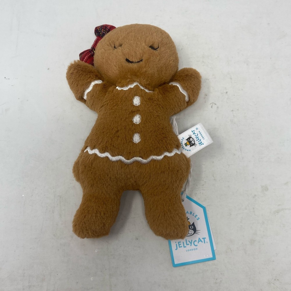 Jellycat Jolly Gingerbread Ruby Plush, Brown, Original 7"