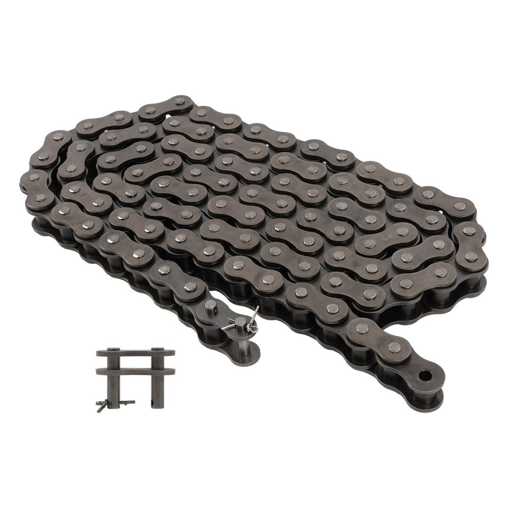 Heavy Duty #100 Roller Chain × 10 ft + 1 Connecting Links