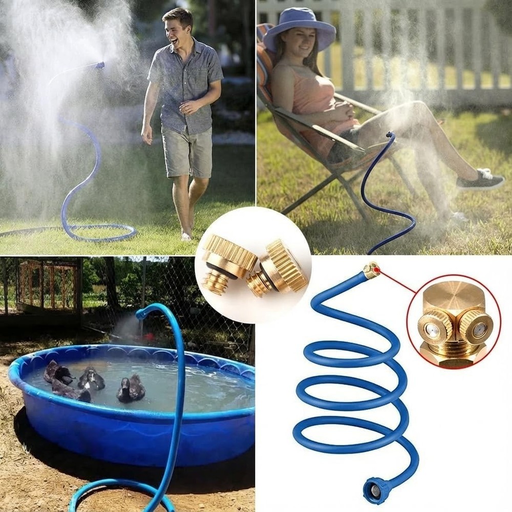 50PCS Brass Misting Nozzles for Efficient Outdoor Cooling – Durable & Easy Setup