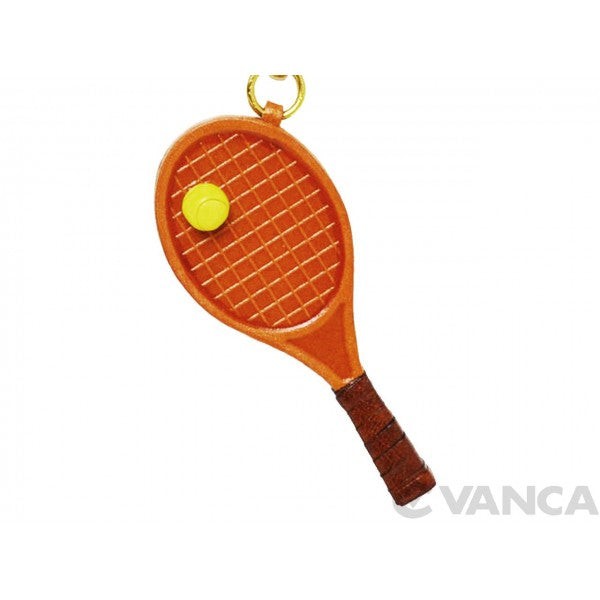 Tennis Racket Leather Keychain(L)