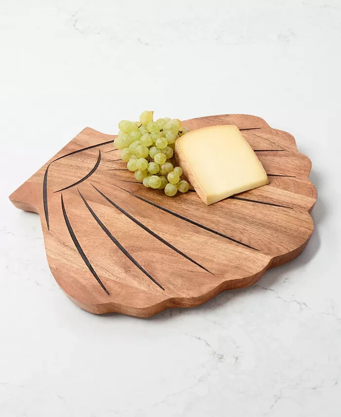 The Cellar Coastal Shell 13" Acacia wood Cheeseboard, NEW