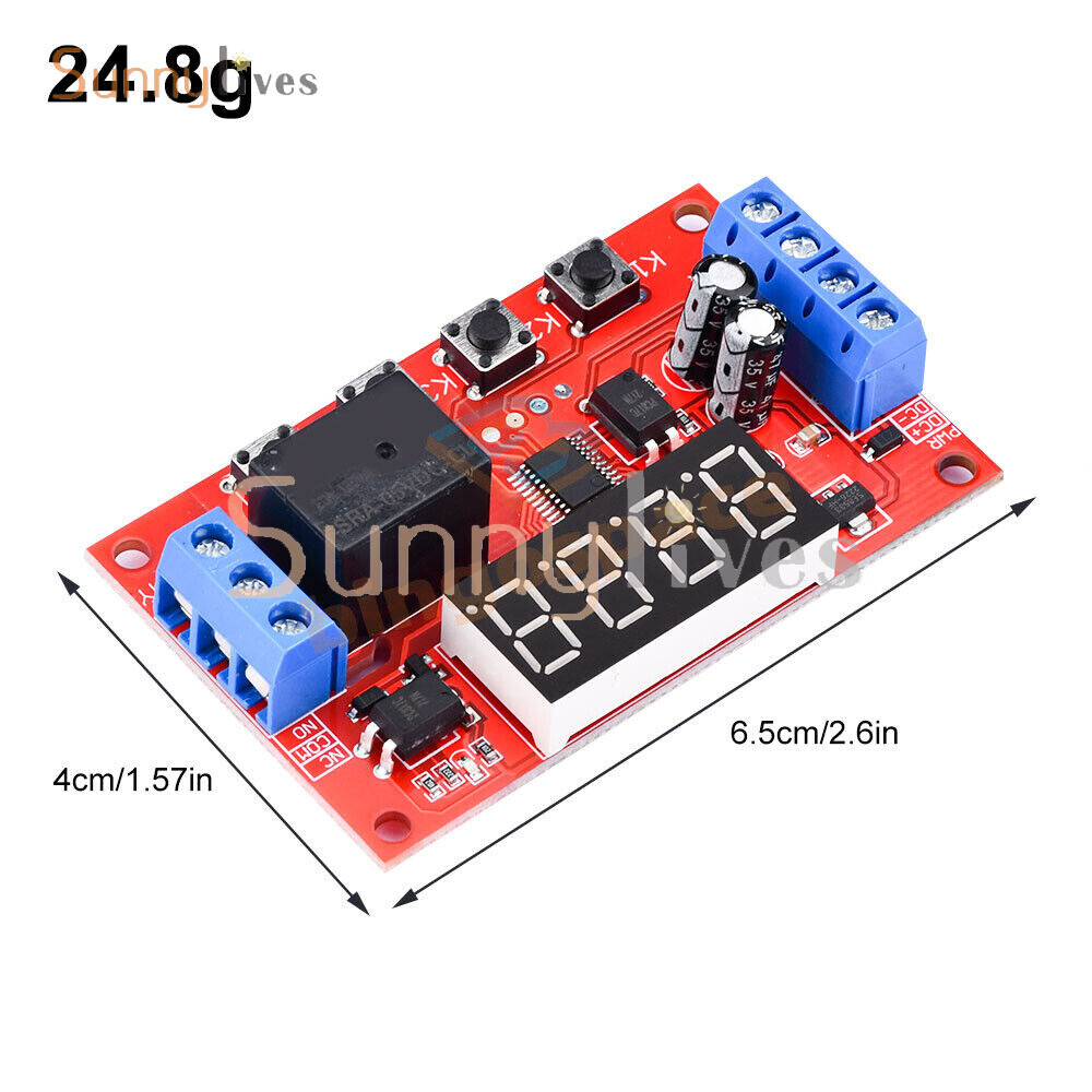 DC5V/12V/24V Time Delay Relay Module Timing Optocoupler Isolated Pulse Cycle US
